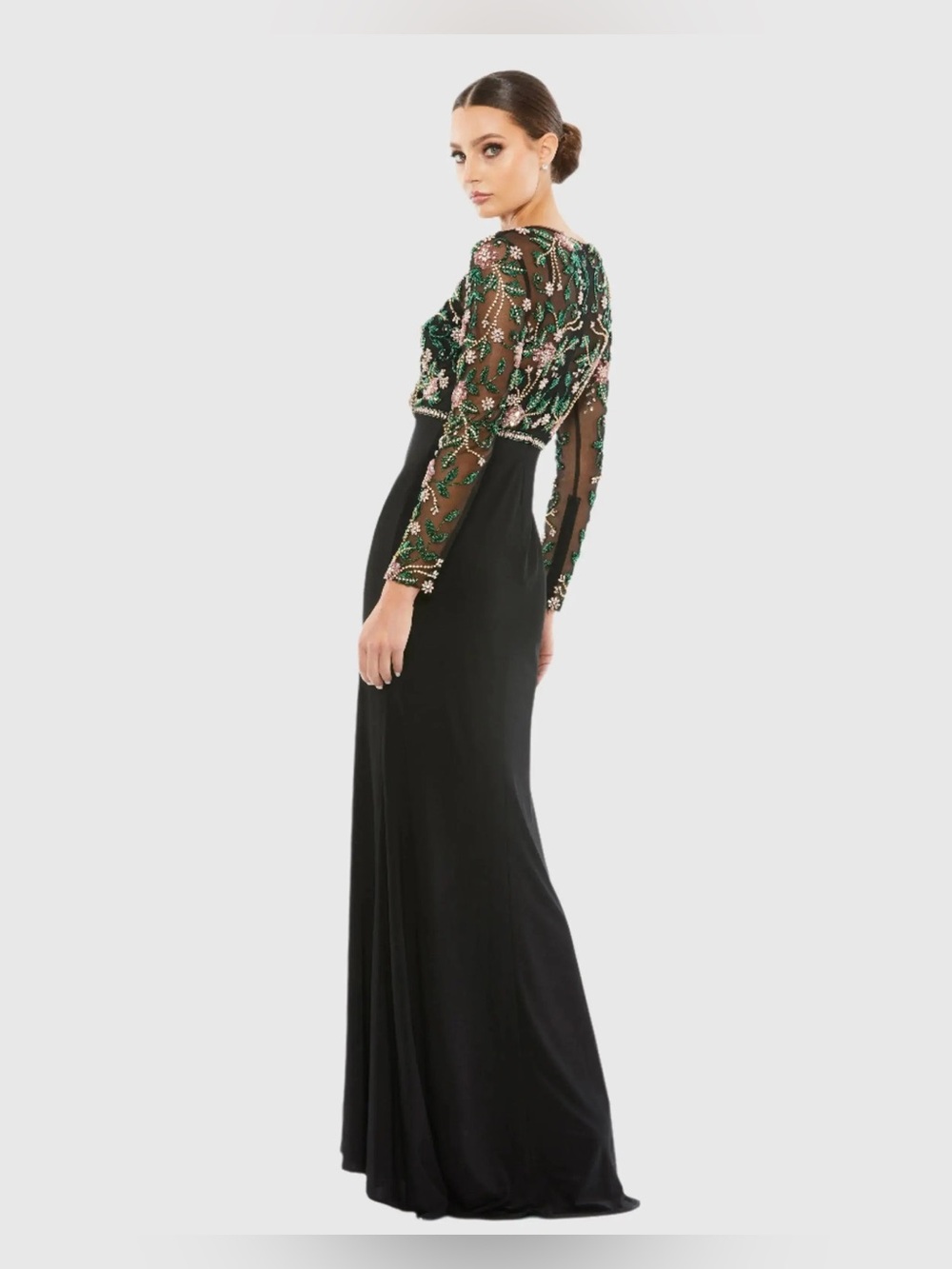 MAC DUGGAL
Black Beaded Illusion High Neck Trumpet Gown Size 8 - Picture 3 of 3